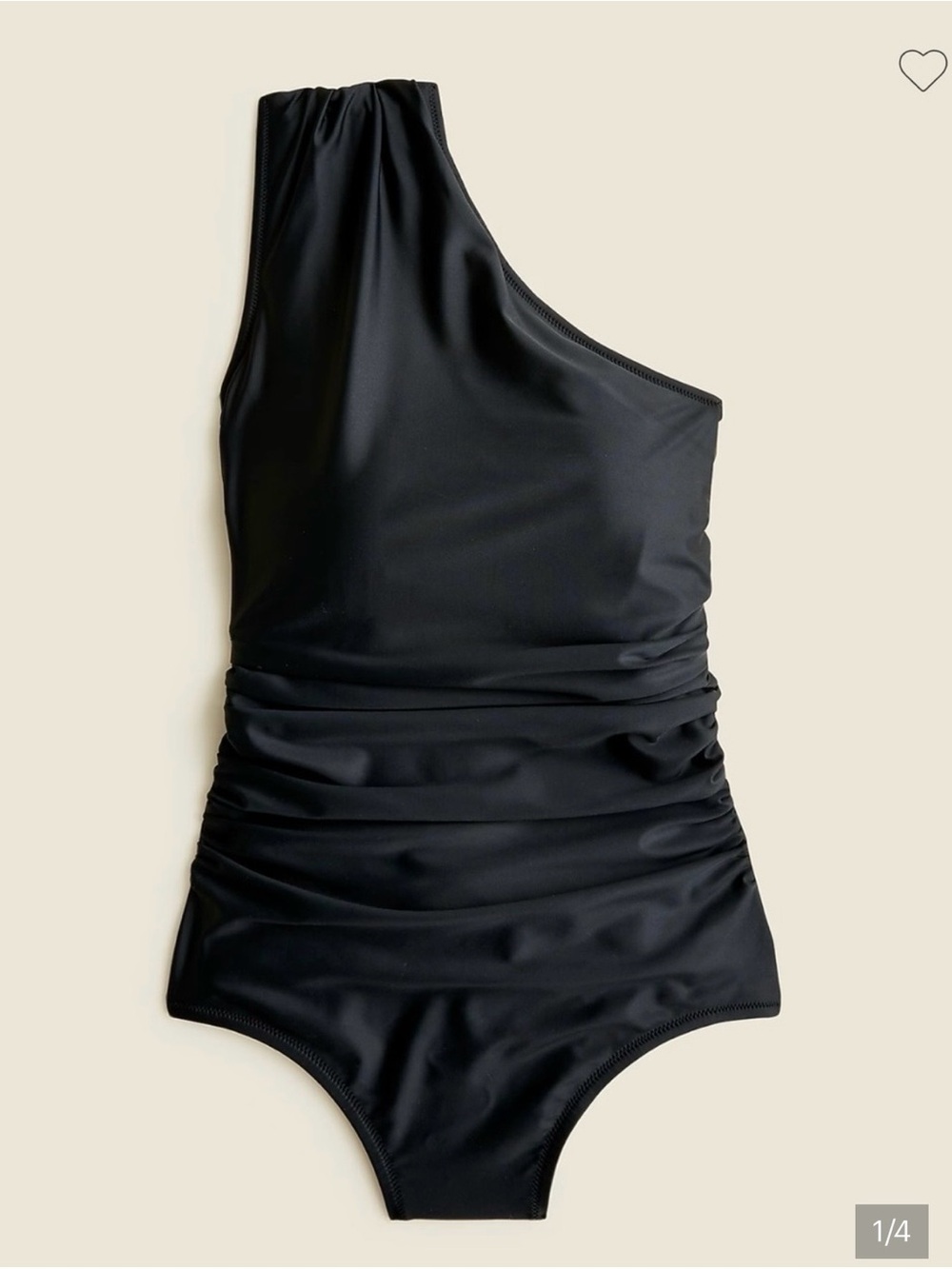 J. Crew swimsuit black size 12 one shoulder